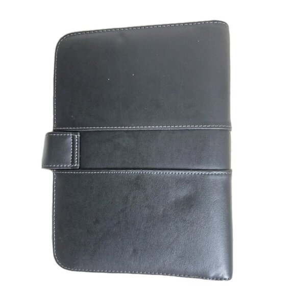 Day One By Franklin Covey Vegan Black Leather Daily Planner 10"×8" NOS - Picture 3 of 9